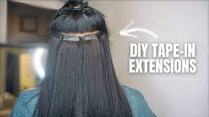 hair with tape in extensions