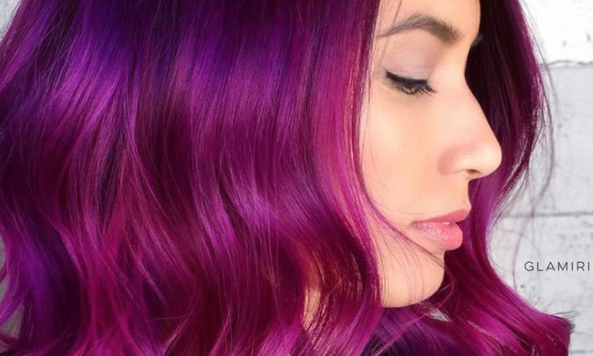 The Color Transformation: Purple Dye Over Green Hair